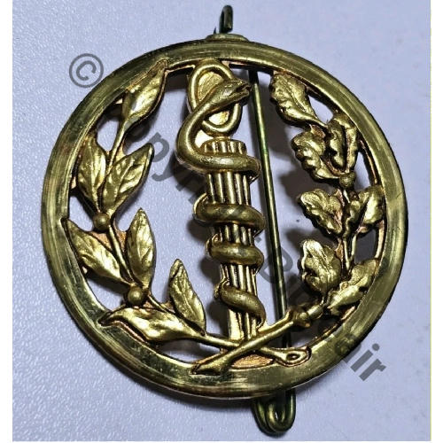 INSIGNE BERET SERVICE DE SANTE DES ARMEES  BERAUDY VAURE 2Anneaux Dos lisse embouti Src.levidegreniervirtuel 15EurInv 